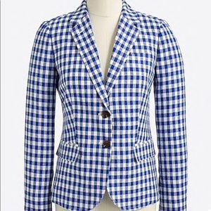 J crew gingham schoolboy blazer